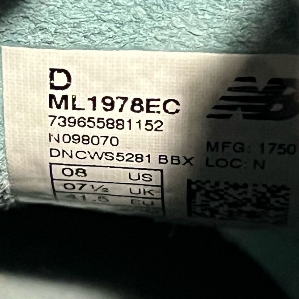 Mens NEW BALANCE 1978 Made In USA Storm Blue Sneakers / Size 8 Medium - Picture 8 of 9